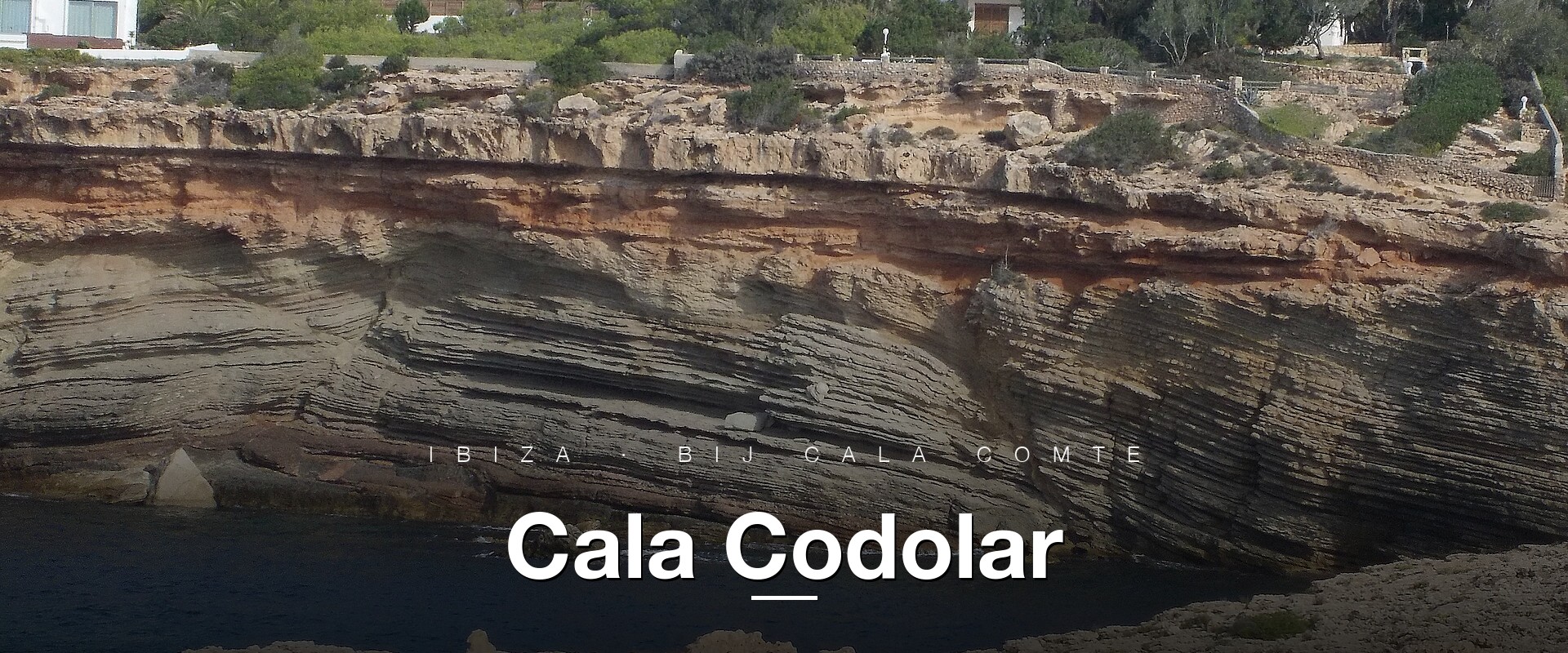 Cala Codolar Ibiza: stille westkust-cala bij Cala Comte 1 Cala Codolar, Ibiza · Bij Cala Comte