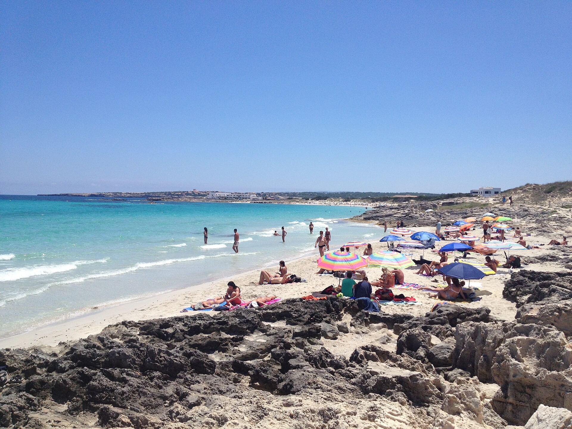 Es Pujols-strand op Formentera