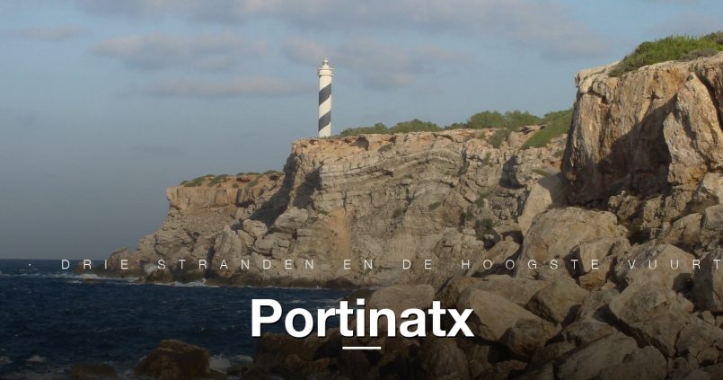 Moscarter-vuurtoren bij Portinatx, hoogste vuurtoren van de Balearen, Ibiza