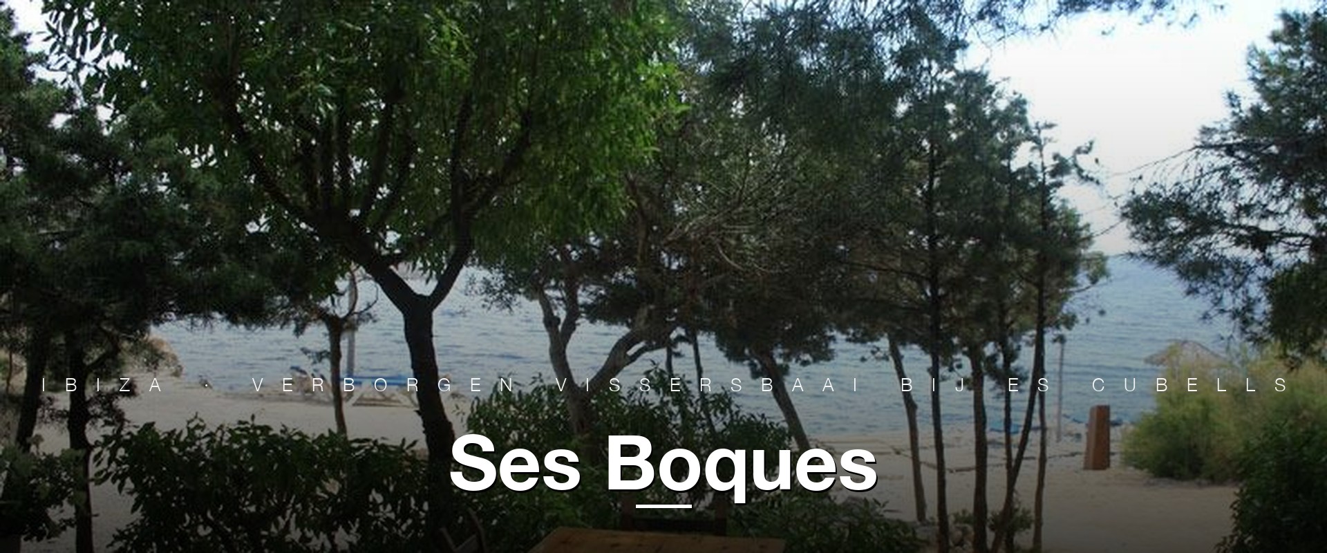 Ses Boques restaurant-tafel met zicht op de zee Ibiza