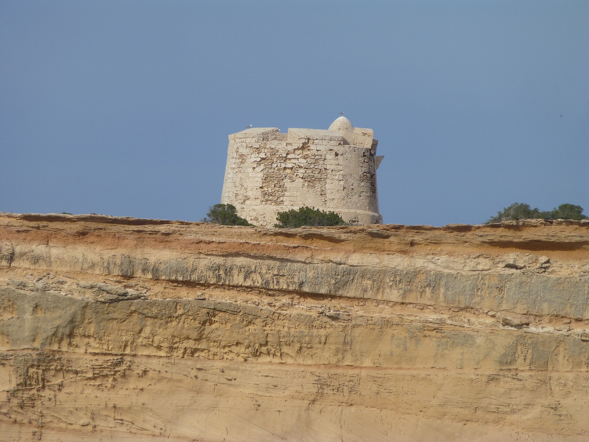 Torre de sa Guardiola, de 18e-eeuwse wachttoren op Espalmador