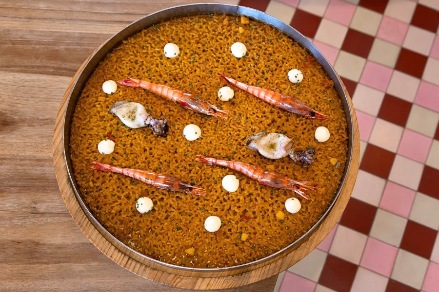 Pan met arroz en rode Mallorcaanse gamba bij o96