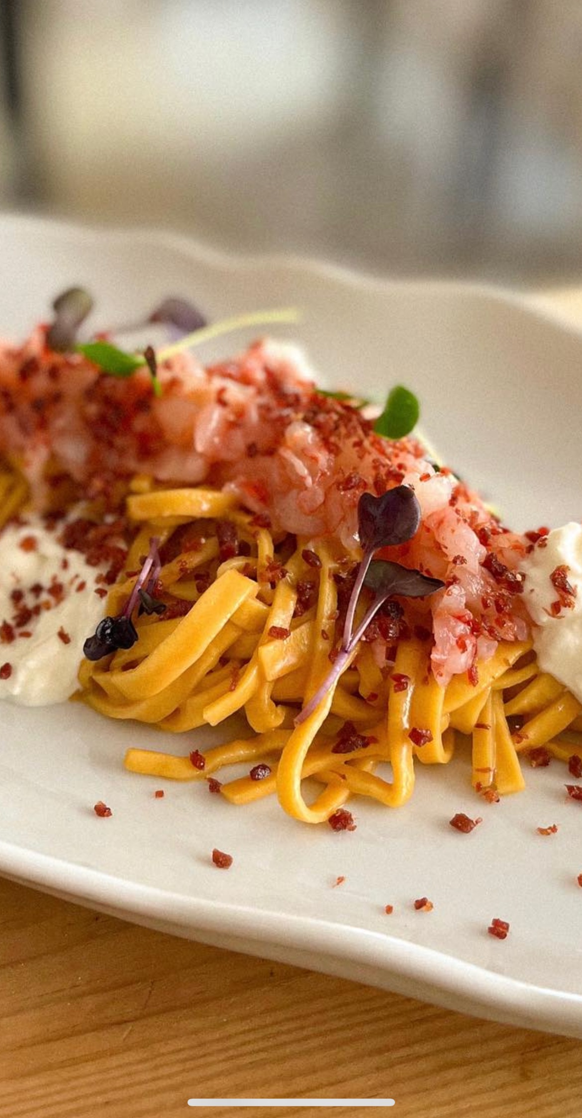 Verse tagliolini met zeevruchten bij Casanita in Es Pujols