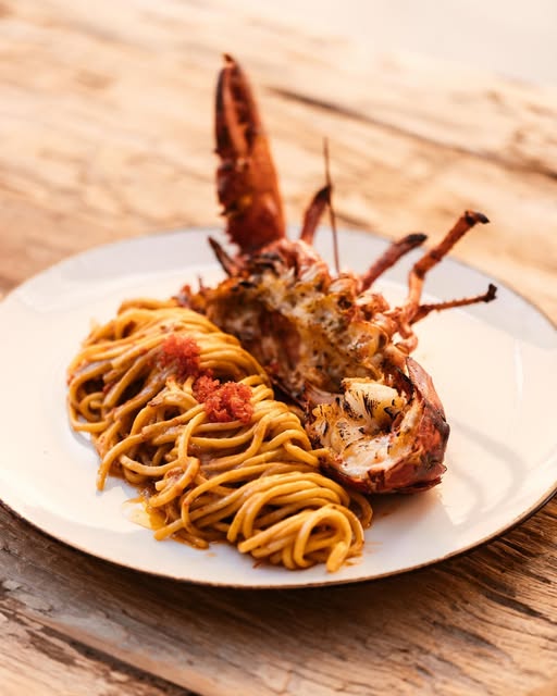 Pasta met kreeft bij Elements Ibiza