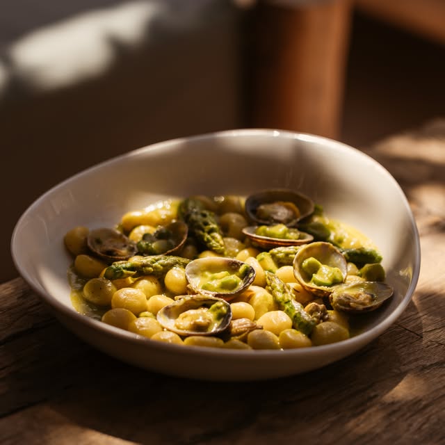 Pasta met vongole bij Elements Ibiza