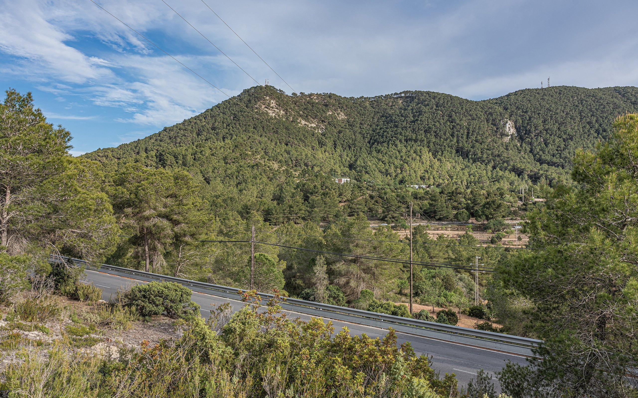 Sa Talaia, de beboste berg van 475 meter bij Sant Josep en het hoogste punt van Ibiza