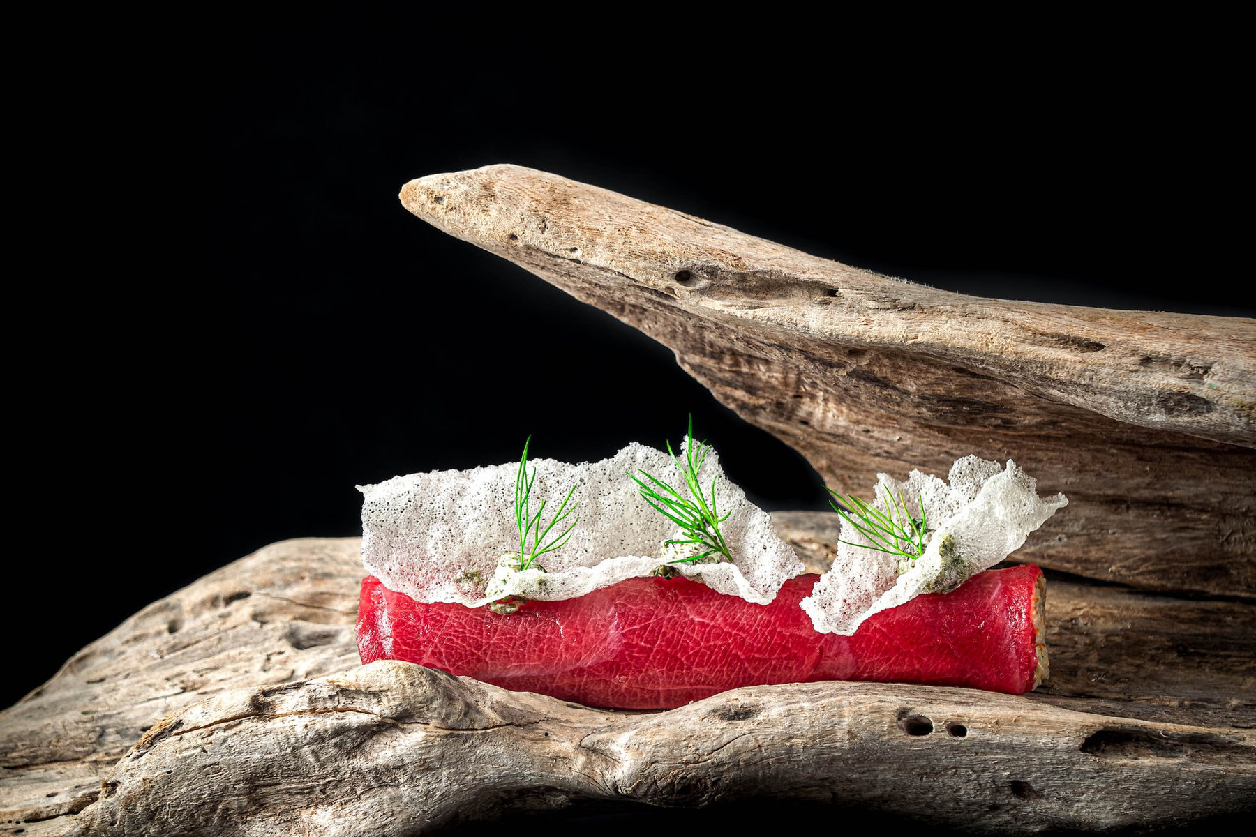 Sa Punta Ibiza: dineren aan het uiteinde van Talamanca 10 Carpaccio op drijfhout bij Sa Punta