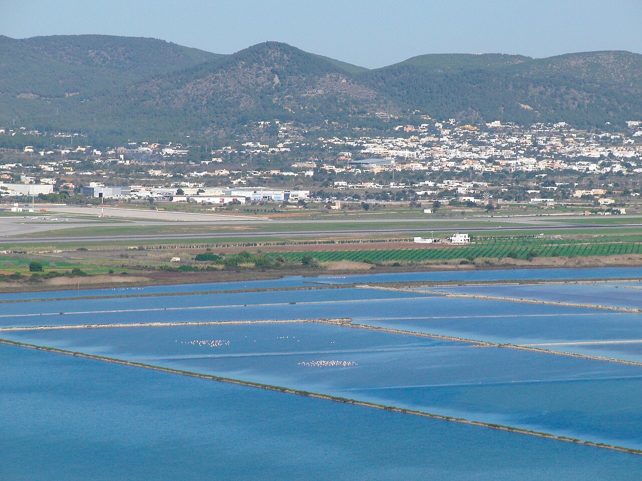 De blauwe zoutpannen van Ses Salines op Ibiza