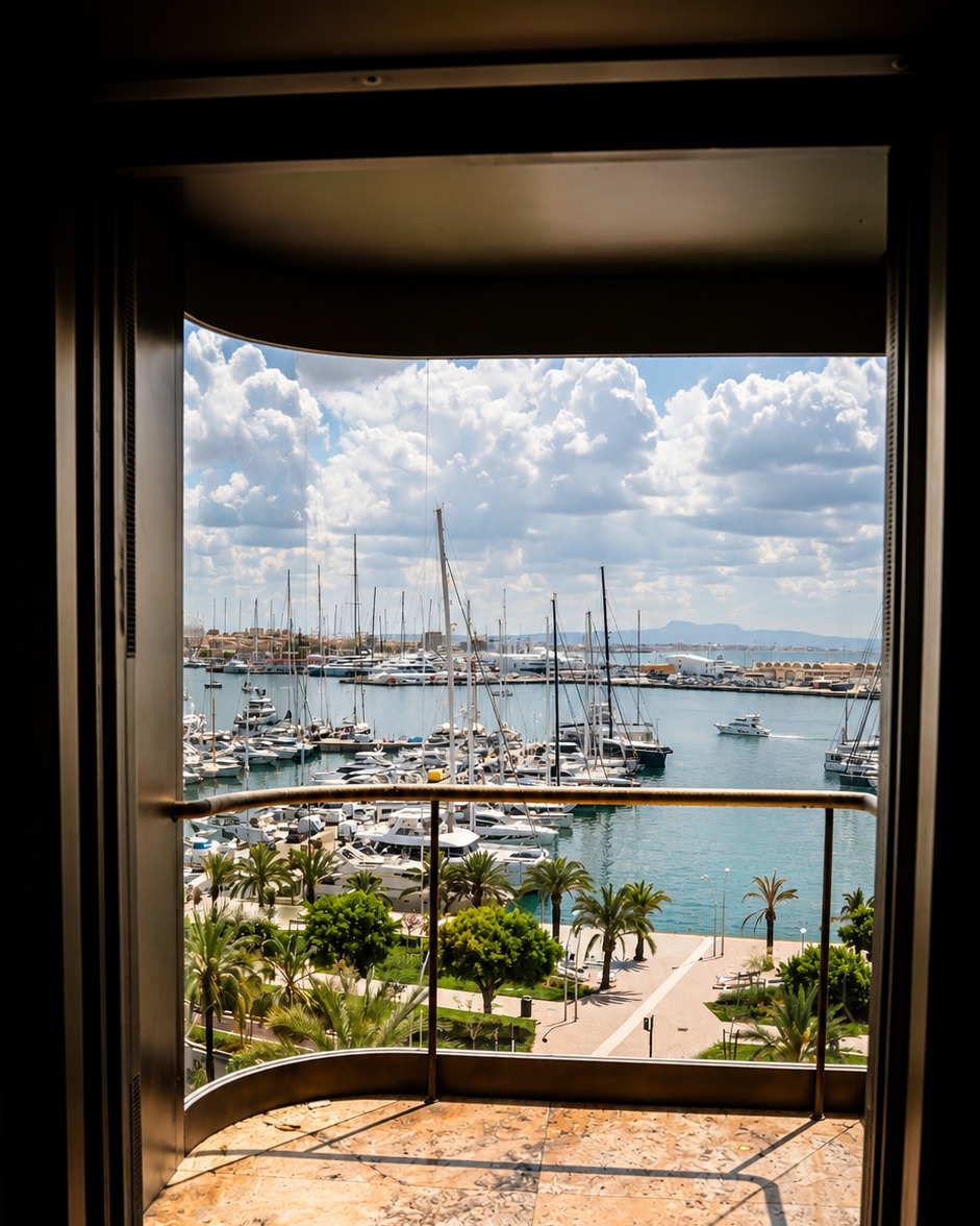 Fitz Palma de Mallorca: de nieuwe club in het pand van Tito's 2 Uitzicht vanuit het clubgebouw van Fitz op de jachthaven en de boulevard van Palma